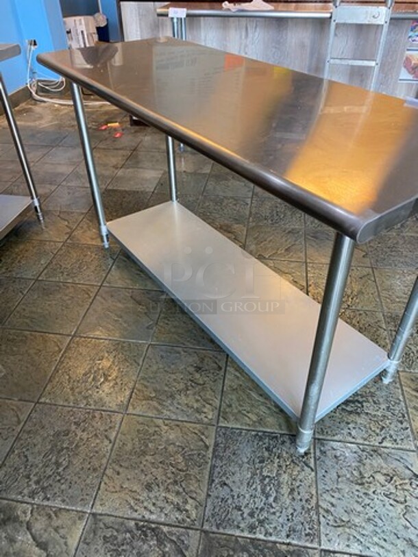 Solid Stainless Steel Work Top/ Prep Table! With Storage Space Underneath! On Legs! - Image 4 of 7