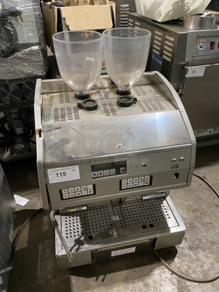 Commercial Countertop Espresso Machine! With Coffee Bean Grinder! All Stainless Steel! Model: AK2AA SN:360152 220/230V