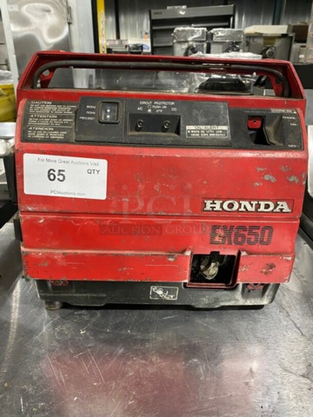 Honda Portable Generator! Model: EX650 - Image 1 of 7