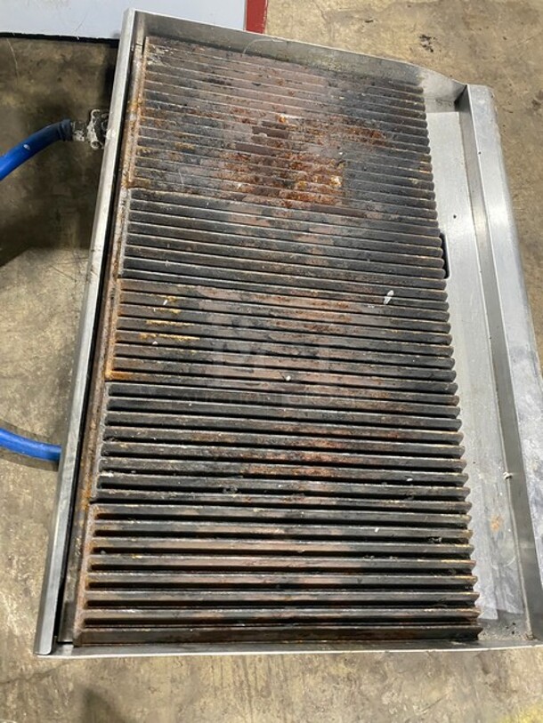 CPG Commercial Countertop Natural Gas Powered 36 Inch Char Broiler Grill! All Stainless Steel! Model CBR36 Serial 1708002288! On Legs! - Image 5 of 8
