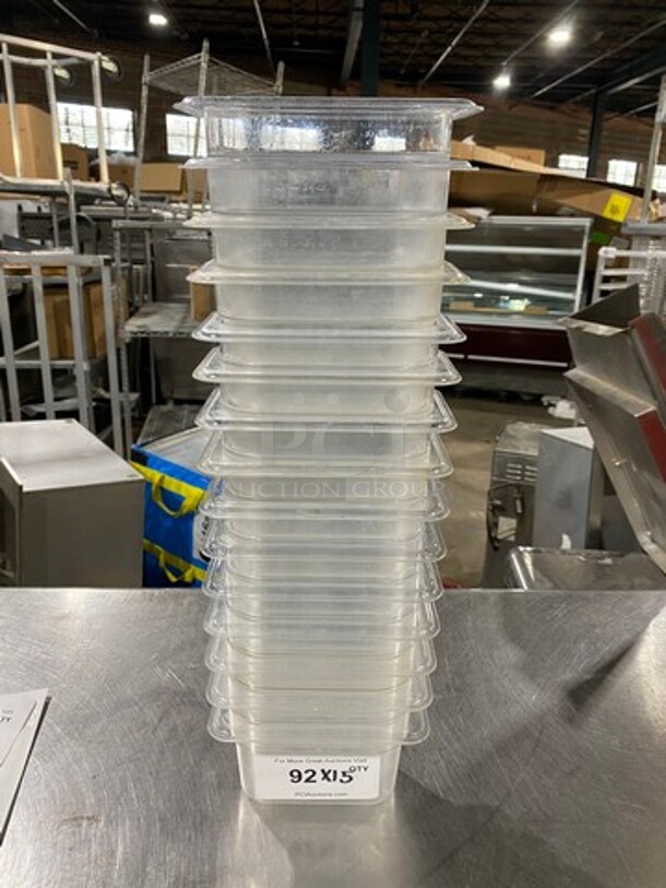 Cambro Clear Poly 1/9x4" Food Containers! 15x Your Bid! - Image 1 of 7
