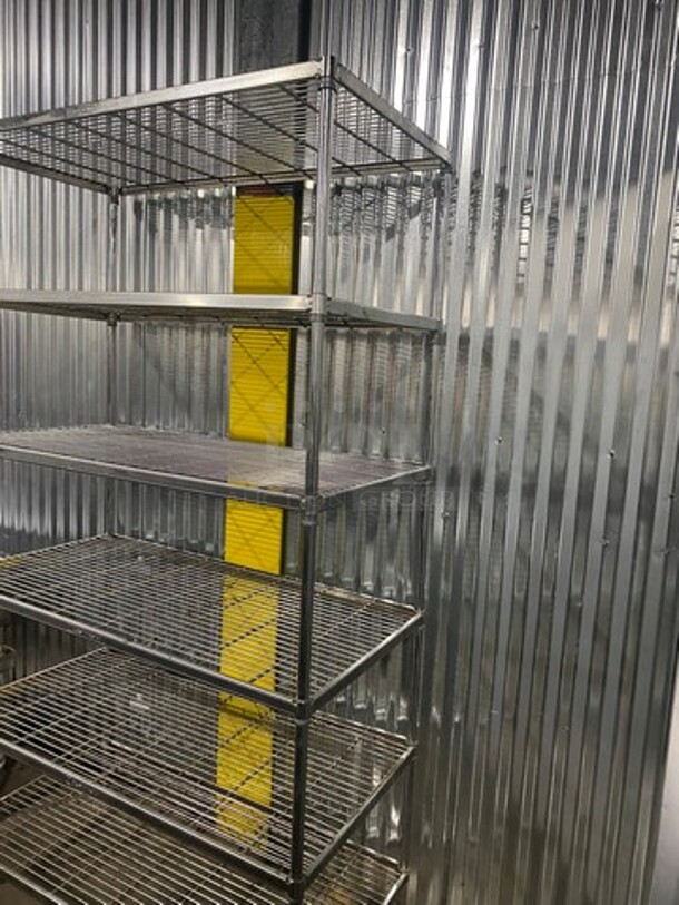 BEAUTIFUL! Postmaster Commercial 6 Tier Metal Shelf! On Legs! - Image 2 of 7