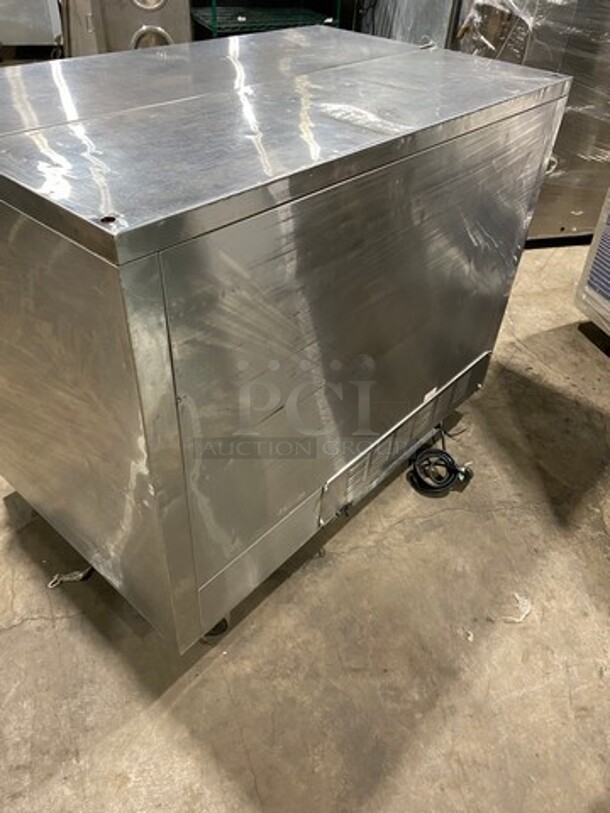 Beverage Air Single Side Access Milk Cooler! Stainless Steel! On Casters! Model: SM49N SN: 3213150 115V 1 Phase - Image 4 of 7