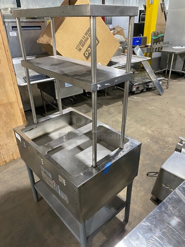 Eagle Group Stainless Steel Natural Gas Powered 2 Pans Steam Table! With Double Overhead Shelf! - Image 4 of 10