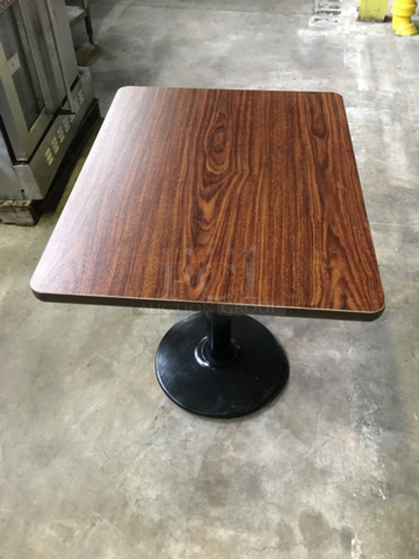 BRAND NEW! IN THE BOX! Wooden Pattern Table! With Black Metal Base! 24x30! 2x Your Bid! - Image 4 of 6