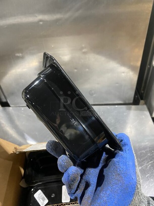 NEW! IN THE BOX! Carlisle Black Poly 1/9x2.5" Food Containers! - Image 5 of 7