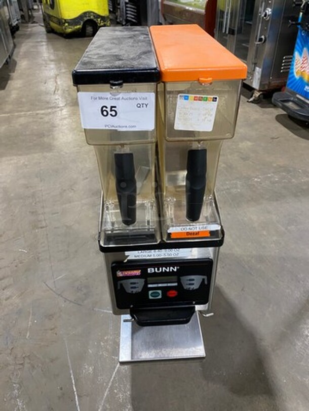 Bunn Commercial Countertop Dual Coffee Bean Grinder Machine! Stainless Steel Body! Model: MHG SN: MHG0012265 120V 60HZ 1 Phase - Image 1 of 9