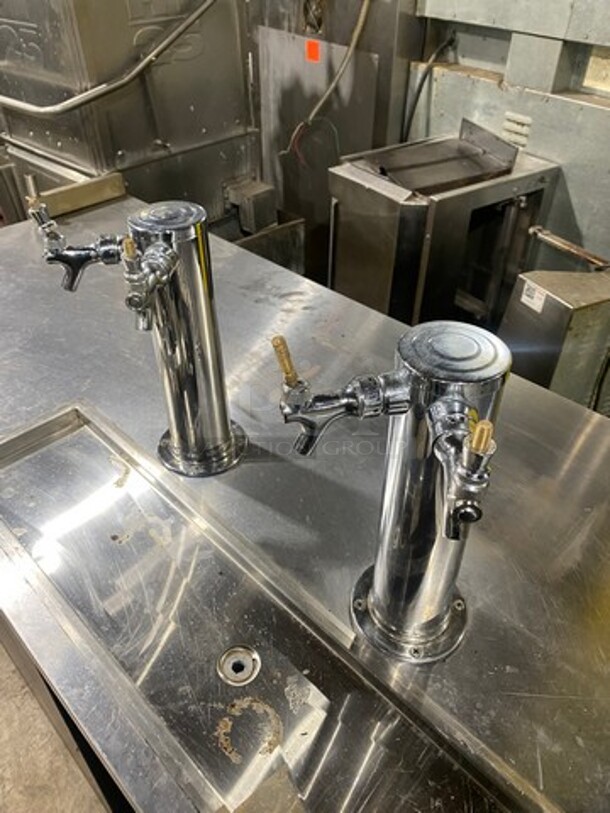 2018 BK Resourses Dual Tower Four Tap Beer Refrigerated Kegerator Cooler! MODEL DBC2269 SN:8101545113 115V 1P - Image 8 of 9