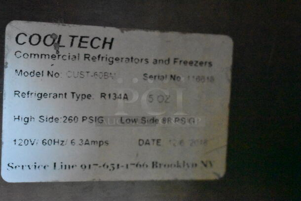 Cooltech CUST-60BM Stainless Steel Commercial Prep Table on Commercial Casters. 120 Volts, 1 Phase. Tested and Working! - Image 2 of 7