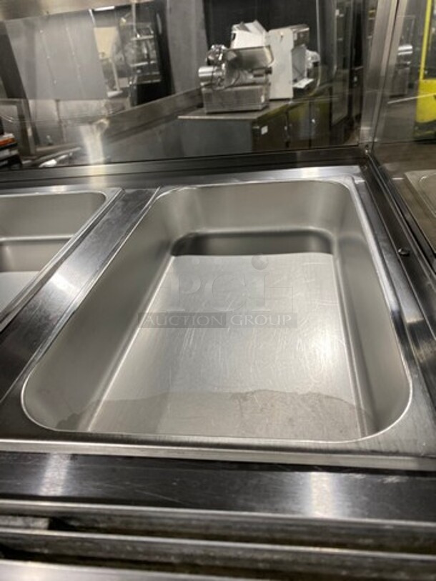 2011 Cool Tech Commercial Refrigerated Deli Display Case Merchandiser! With Slanted Front Glass! With Sliding Rear Access Glass Doors! All Stainless Steel! Model: CMPH48SD SN: 113342 120V - Image 9 of 10