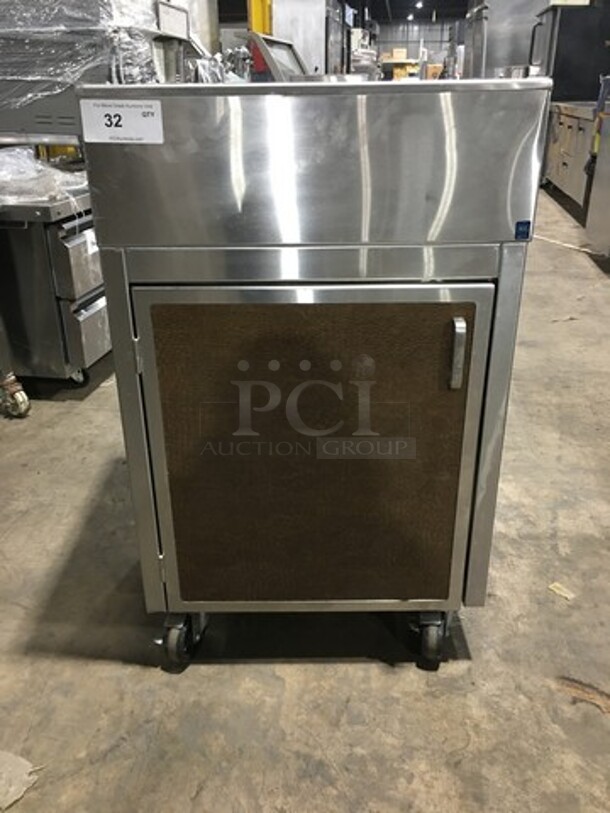 Commercial Ice Cooled Cold Pan! With Drain! With Access Door! All Stainless Steel! On Casters!