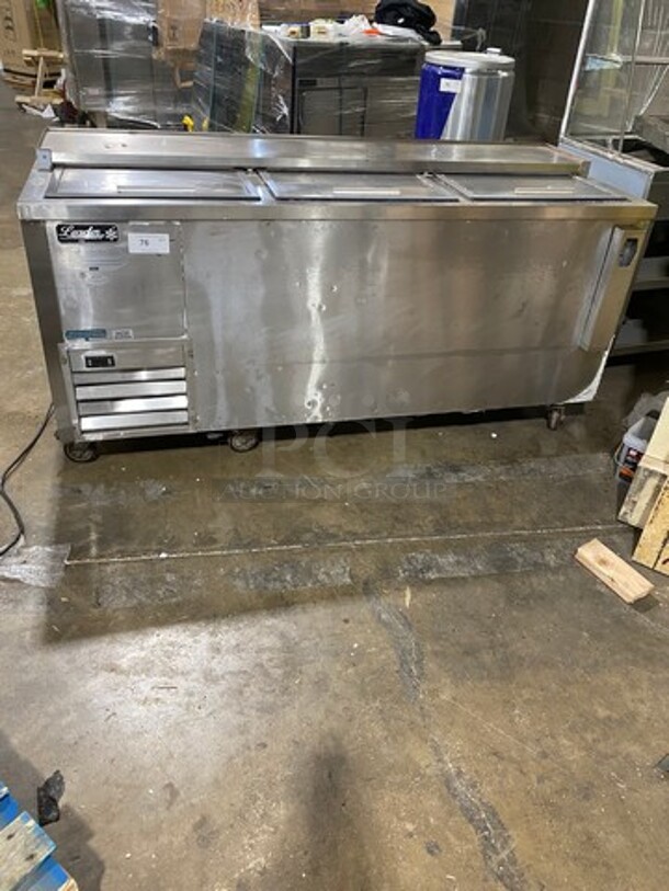 Leader Commercial 3 Door Beer Cooler! Solid Stainless Steel! Model: ESBC72SC SN: NQ10S1410 115V 60HZ 1 Phase - Image 1 of 9