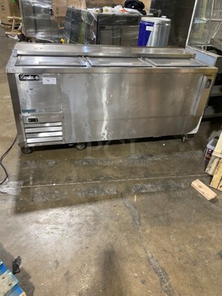 Leader Commercial 3 Door Beer Cooler! Solid Stainless Steel! Model: ESBC72SC SN: NQ10S1410 115V 60HZ 1 Phase