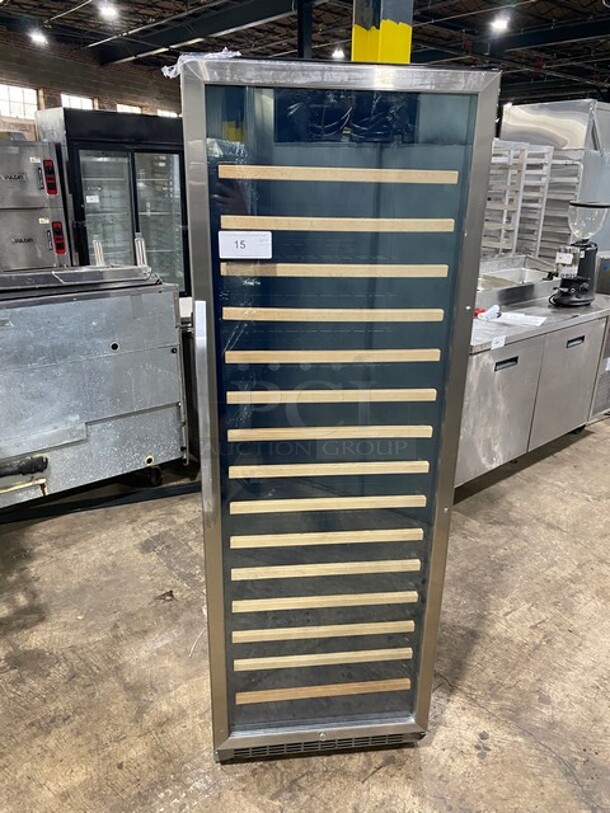  Whynter BWR-1642DZ Metal Commercial Single Door Reach In 164 Bottle Dual Zone Wine Cooler Merchandiser. 120 Volts, 1 Phase. Tested and Working! - Image 1 of 8