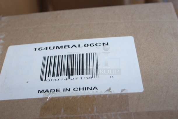 BRAND NEW IN UNOPENED BOXES! Lancaster Table & Seating 164UMBAL06CN/PB 6' (2)Canvas & (2) Cobalt Push Lift Aluminum Umbrella. NO DAMAGE. Colors have been discontinued.   - Image 5 of 5