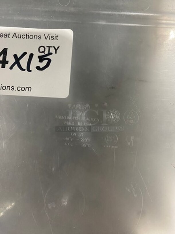 ALL ONE MONEY! Cambro Clear Poly Food Container Lids! 15x Your Bid! - Image 5 of 6