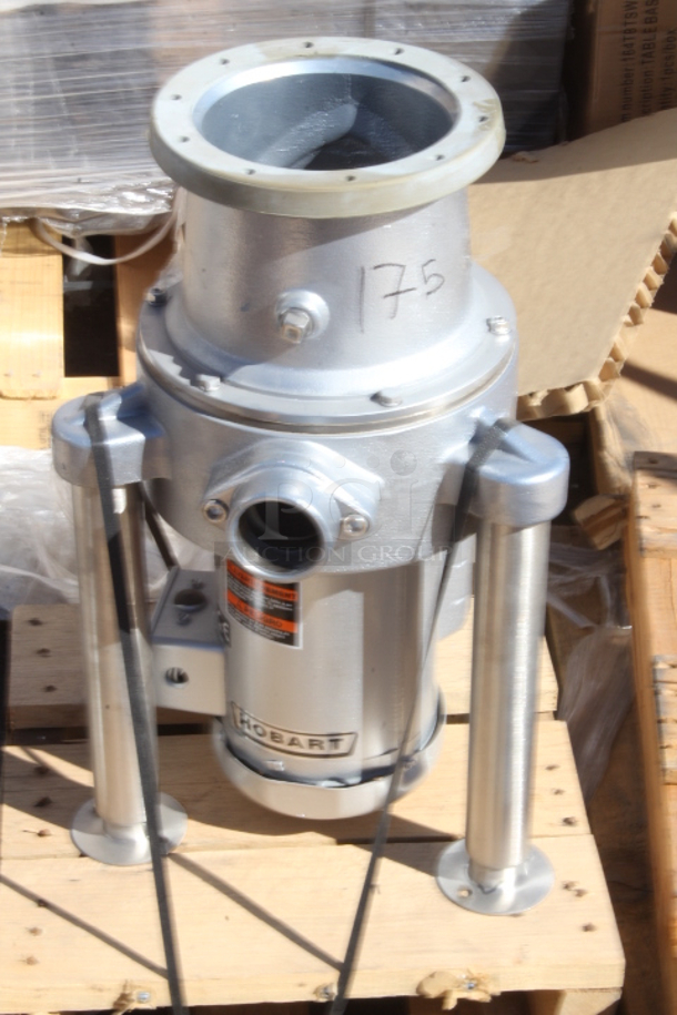 BRAND NEW SCRATCH & DENT! Hobart FD4/150-3 Commercial Garbage Disposer with Adjustable Flanged Feet - 1 1/2 hp, 110-120/220-240V.  - Image 2 of 4
