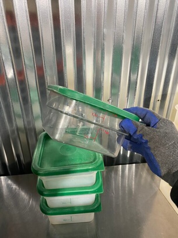 Cambro Food Measuring Bins! With Lids! 5 X Your Bid! - Image 2 of 7