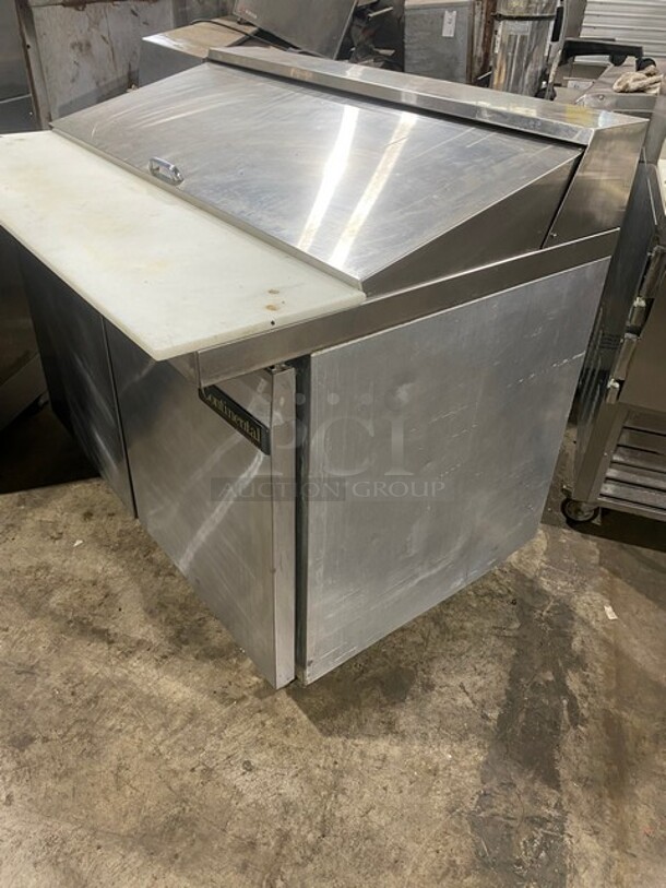 Continental All Stainless Steel Sandwich Prep/Bain Marie Table! With Poly Cutting Board! On Casters! - Image 2 of 10