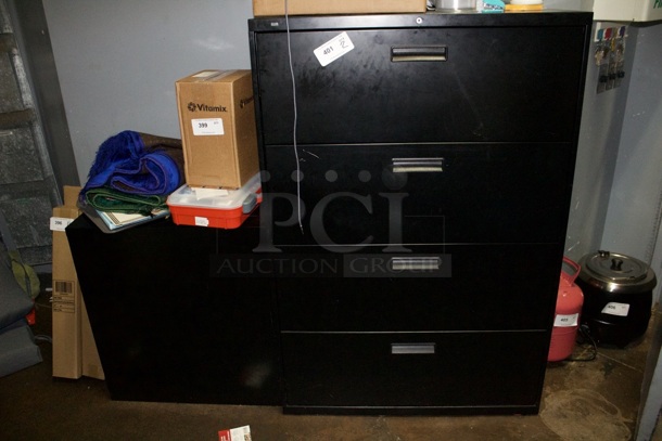 Two Metal Filing Cabinets. 2x Your Bid
