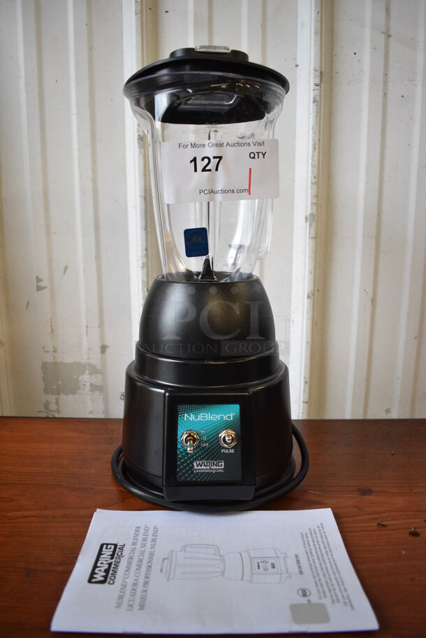 Waring NuBlend Model BB180XP Metal Commercial Countertop Blender w/ Pitcher. 120 Volts, 1 Phase. 8x8x16. Tested and Working!