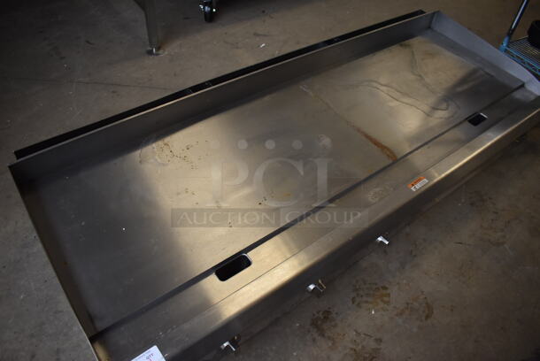LIKE NEW! CPG 351GTCPG72NL Stainless Steel Commercial Countertop Natural Gas Powered Flat Top Griddle w/ Thermostatic Controls. 180,000 BTU. 72x30x16 - Image 2 of 11