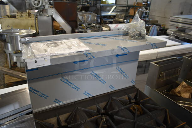 BRAND NEW SCRATCH AND DENT! Vulcan 36C-6BN Stainless Steel Commercial Natural Gas Powered 6 Burner Range w/ Convection Oven, Over Shelf and Back Splash. Stock Picture Used as Gallery. - Image 4 of 12