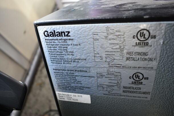 Galanz GL35BK Metal Mini Cooler. 115 Volts, 1 Phase. Tested and Does Not Power On - Image 4 of 4