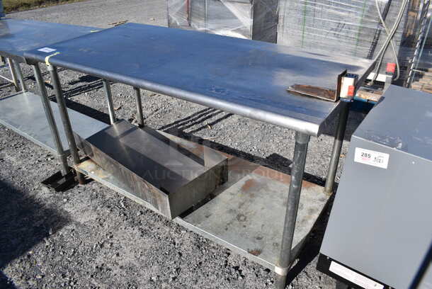 Stainless Steel Table w/ Metal Under Shelf and Commercial Can Opener Mount. 60x30x35
