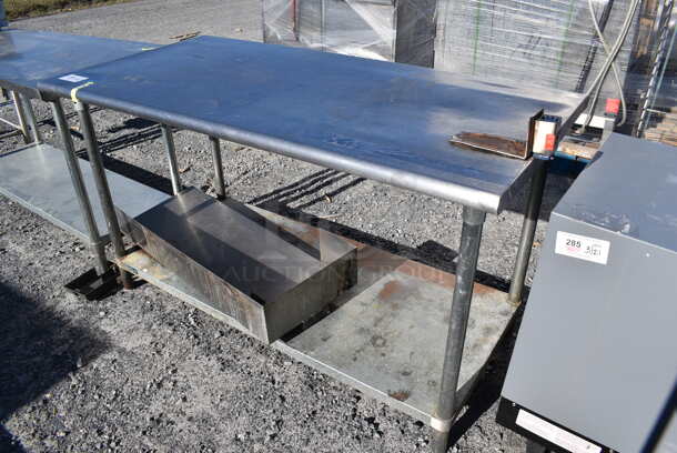 Stainless Steel Table w/ Metal Under Shelf and Commercial Can Opener Mount. 60x30x35 - Image 1 of 4