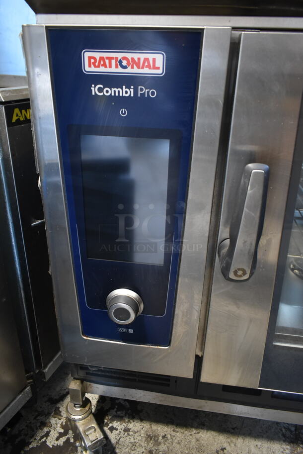 2 2020/2021 Rational LM100BE.A iCombi Pro Stainless Steel Commercial Electric Powered Combi Convection Ovens w/ View Through Doors and Metal Oven Rack on Commercial Casters. 208/240 Volts. 2 Times Your Bid! - Image 5 of 12
