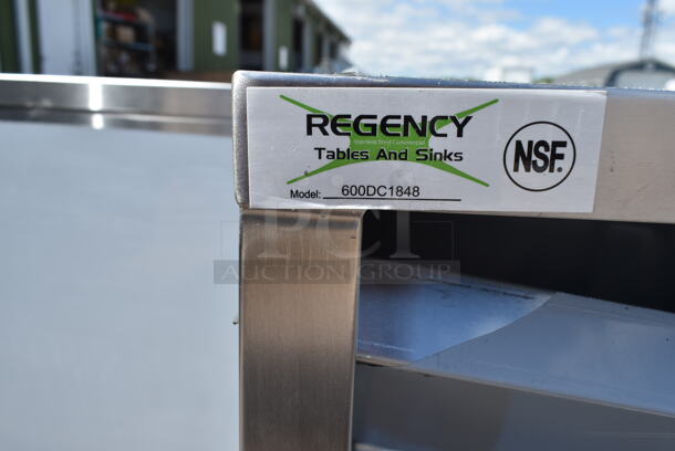 BRAND NEW SCRATCH AND DENT! Regency 600DC1848 18" x 48" 18 Gauge Type 304 Stainless Steel Dish Cabinet with Adjustable Midshelf - Image 4 of 4