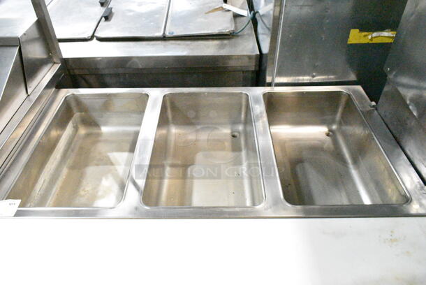 Duke E303 M Stainless Steel Commercial Electric Powered 3 Bay Steam Table w/ Under Shelf. 120 Volts, 1 Phase. Cannot Test Due To Plug Style - Image 4 of 6