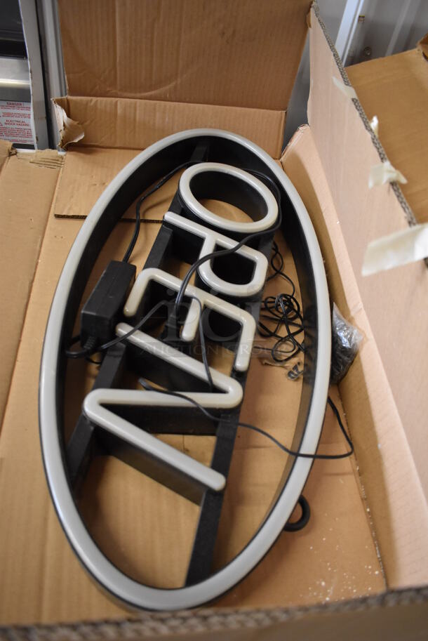BRAND NEW IN BOX! Light Up Open Sign. 27x3x12.5 - Image 3 of 7