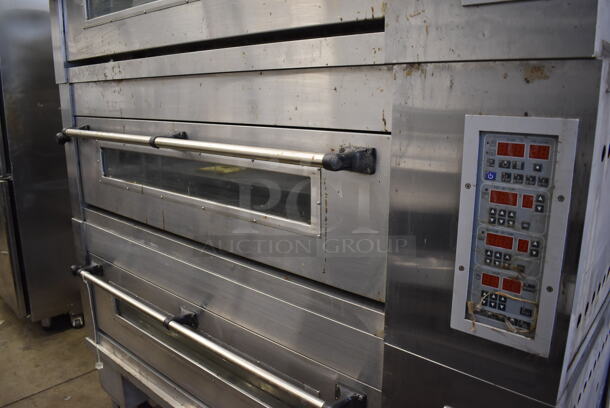 3 Stainless Steel Commercial Electric Powered Single Deck Bakery Ovens on Commercial Casters. 208-240 Volts, 3 Phase. 65x43.5x73. 3 Times Your Bid! - Image 4 of 12