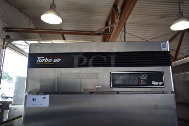 Turbo Air TSR-23SD Stainless Steel Commercial Single Door Reach In Cooler w/ Poly Coated Racks on Commercial Casters. 115 Volts, 1 Phase. Tested and Powers On But Does Not Get Cold - Image 2 of 7