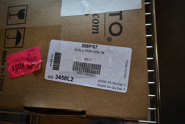 BRAND NEW SCRATCH AND DENT! Cardinal Detecto 308PD7 PS-7 7 lb. Electronic Portion Scale. Tested and Working! - Image 5 of 6