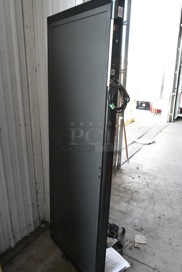 BRAND NEW Hatco GR2S-66 66" Glo-Ray Black Designer Portable Heated Shelves with Black Caps. 120 Volts, 1 Phase. Tested and Working! - Image 1 of 4