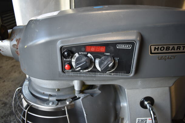 Hobart Legacy HL120 Metal Commercial Floor Style 12 Quart Planetary Dough Mixer w/ Stainless Steel Mixing Bowl and Bowl Guard. 100-120 Volts, 1 Phase. Tested and Working! - Image 3 of 8