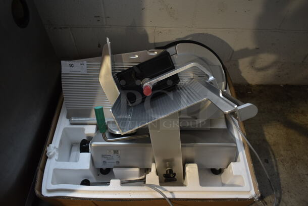 2018 Bizerba GSP H Metal Commercial Countertop Meat Slicer. 120 Volts, 1 Phase. Tested and Working! 
