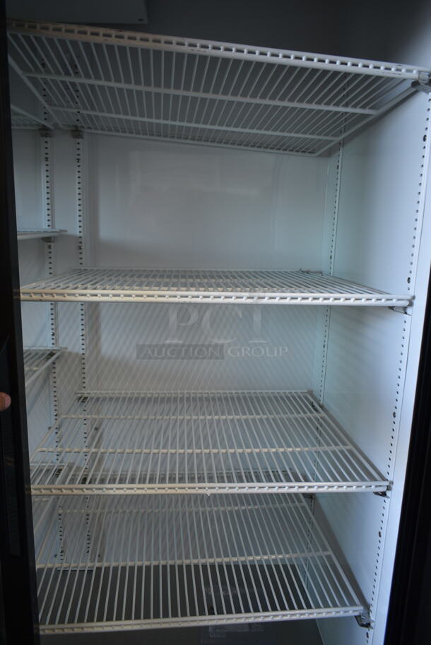 BRAND NEW SCRATCH AND DENT! 2023 True GDM-69-HC-LD Metal Commercial 3 Door Reach In Cooler Merchandiser w/ Poly Coated Racks. 115 Volts, 1 Phase. Tested and Working! - Image 3 of 7