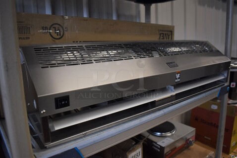 BRAND NEW IN BOX! Lavex Industrial 687FM1509SS 36" Stainless Steel Air Curtain with Plunger Door Switch. 36x10x8.5. Tested and Working!
