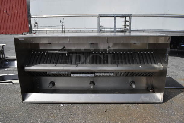 9.5' Stainless Steel Commercial Grease Hood w/ Filters. 115x24x55 - Image 1 of 7