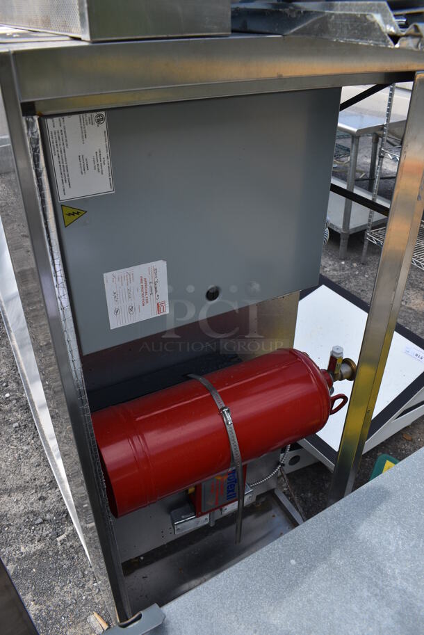 13' CaptiveAire Model 5424 PK-ND-2 Q SELF CONTAINED Stainless Steel Commercial Grease Hood w/ Make Up Air Vent. 156x68x26 - Image 8 of 10