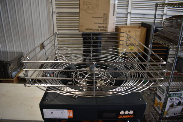 BRAND NEW! 2022 Zummo Z40C-N Commercial Stainless Steel Electric Citrus Juicer With 2 Door Storage Cabinet on Commercial Casters. 110-120V. Tested And Working!  - Image 2 of 12