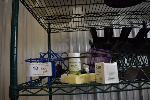 ALL ONE MONEY! Tier Lot of Various Items Including Black Rack and Taco Shell Holders - Image 2 of 4