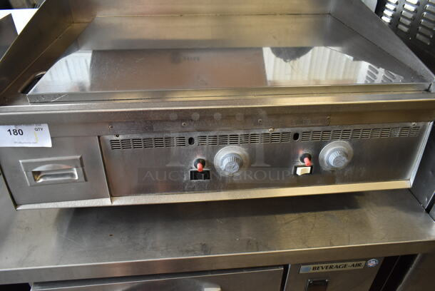 Keating 36X30LD Stainless Steel Commercial Countertop Natural Gas Powered Chrome Top Flat Top Griddle. 60,000 BTU.  - Image 2 of 3