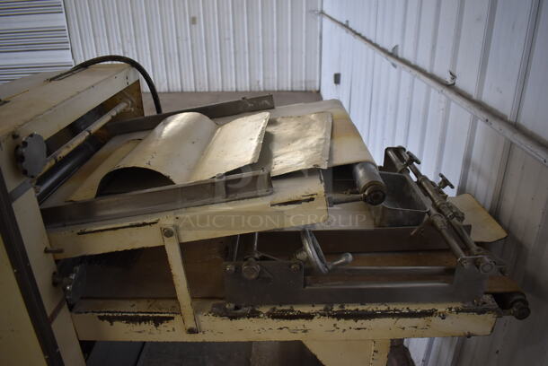 Moline Metal Commercial Floor Style Dough Sheeter on Commercial Casters. 250 Volts, 3 Phase. 56x30x55 - Image 3 of 9