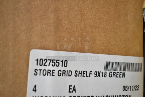 BRAND NEW! Lot of 10 Quantum Green Finish Store Grid Shelves - Image 3 of 3
