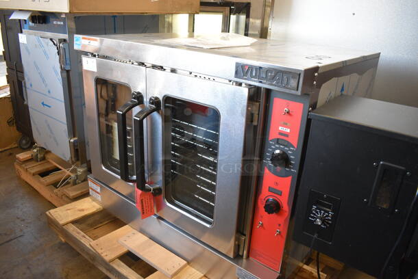 BRAND NEW! LATE MODEL! Vulcan VC5GDL Stainless Steel Commercial Propane Gas Powered Full Size Convection Oven w/ View Through Doors, Metal Oven Racks and Thermostatic Controls. 50,000 BTU. 40x32x32. Tested and Working! - Image 3 of 9
